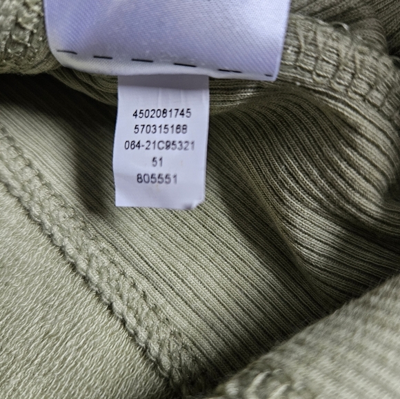 Chico's Zenergy Beaded Paisley Rib-Trim Olive Tunic Size 4/6 - Picture 7 of 9